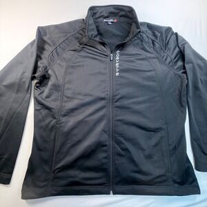 Corvette Jacket‎ Womens 3XL Black Full Zip Athletic Lightweight Embroidered
